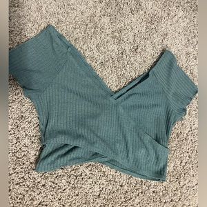 Teal crop top